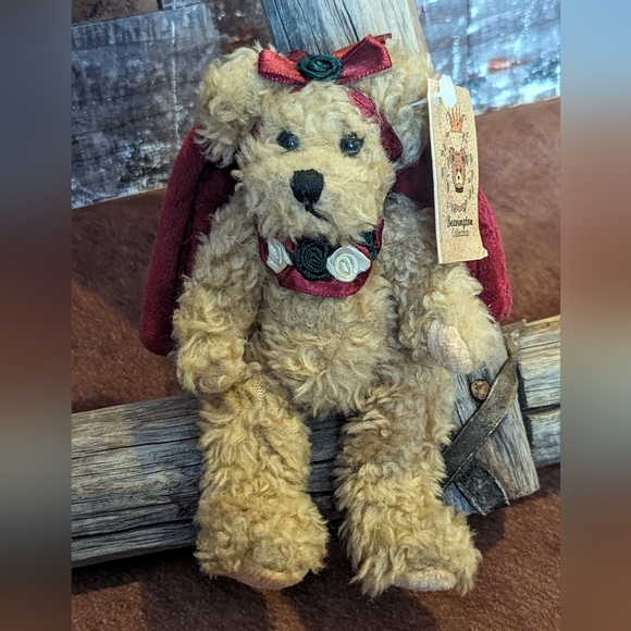 Vintage The Bearington Collection "Gabrielle" Plush Teddy W Velvet Angel Wings - Picture 9 of 9